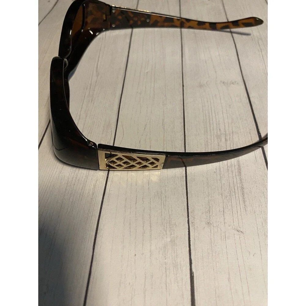 Solar Shield Andrea Fits Over Sunglasses Polarized Oval Brown Tortoise